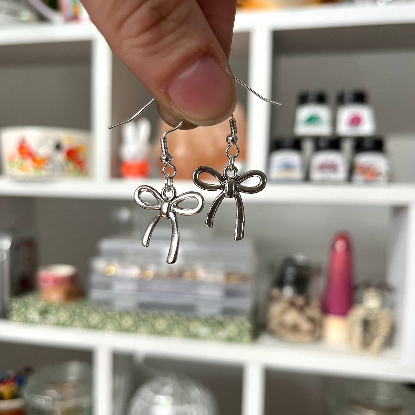 ‘bows’ earrings (silver)