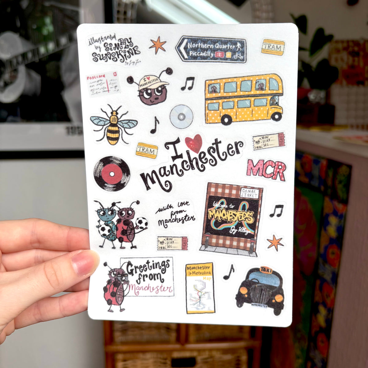 ‘with love, manchester’ sticker sheet