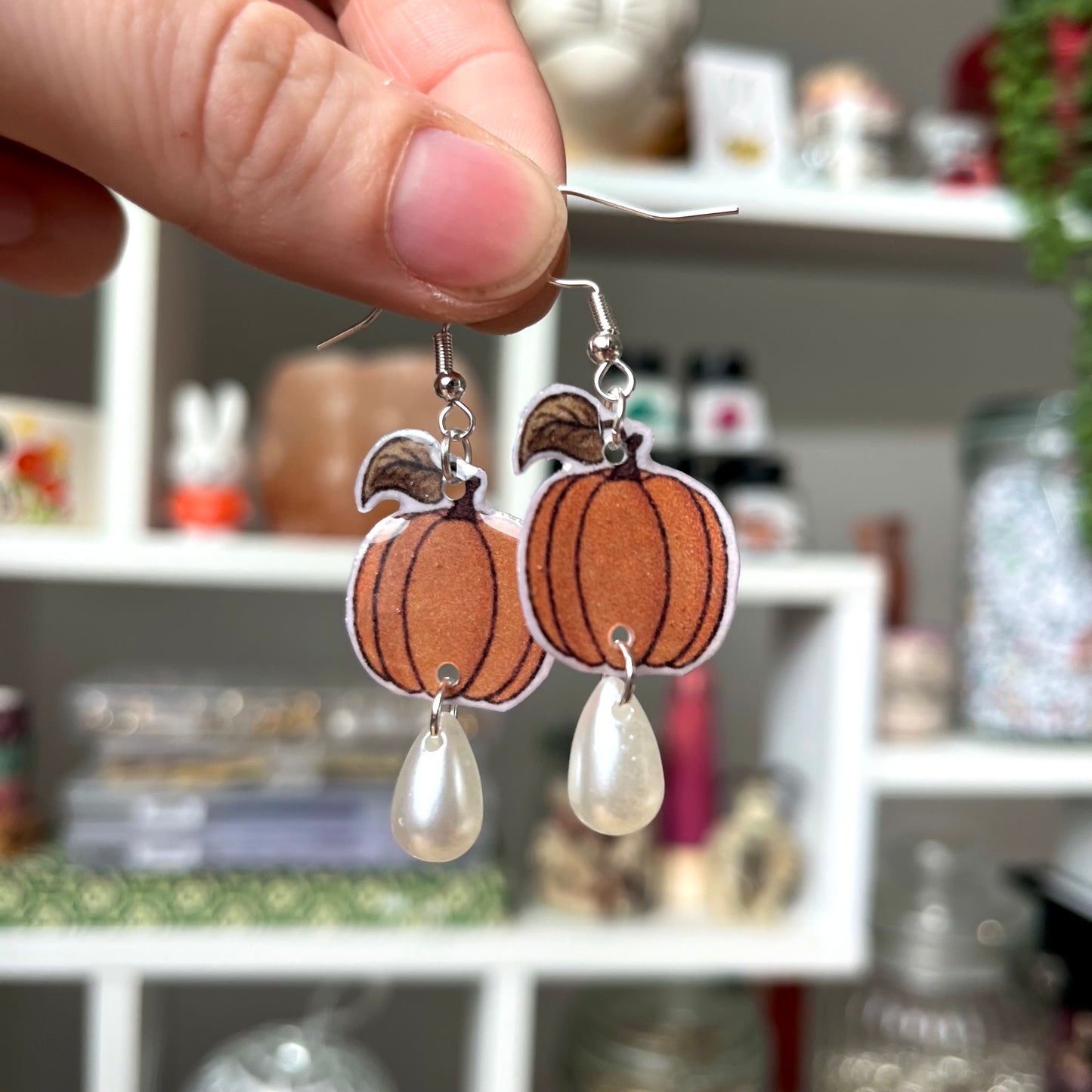 LAST CHANCE ‘pumpkin pie’ earrings (silver)