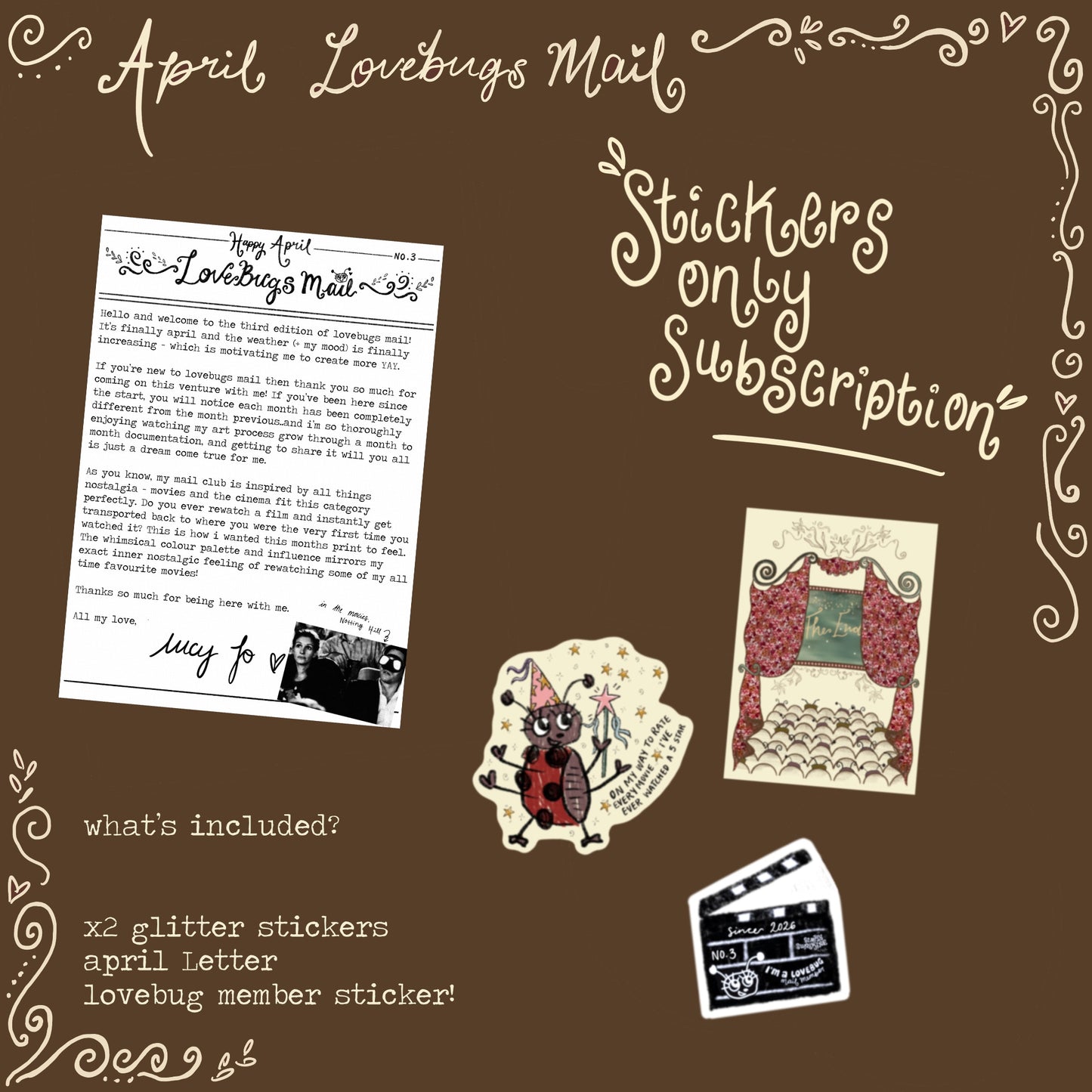 INCASE YOU MISSED IT: Lovebugs STICKER Mail no.3