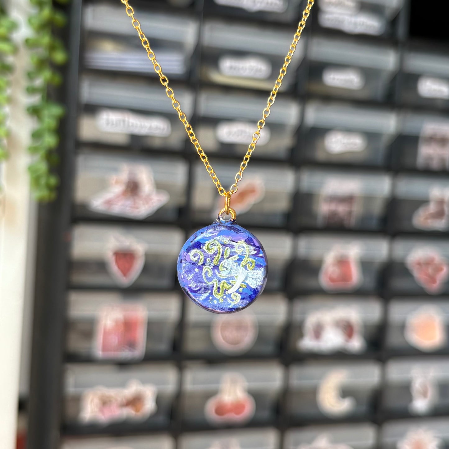 ‘whimsy’ clay necklace (gold)