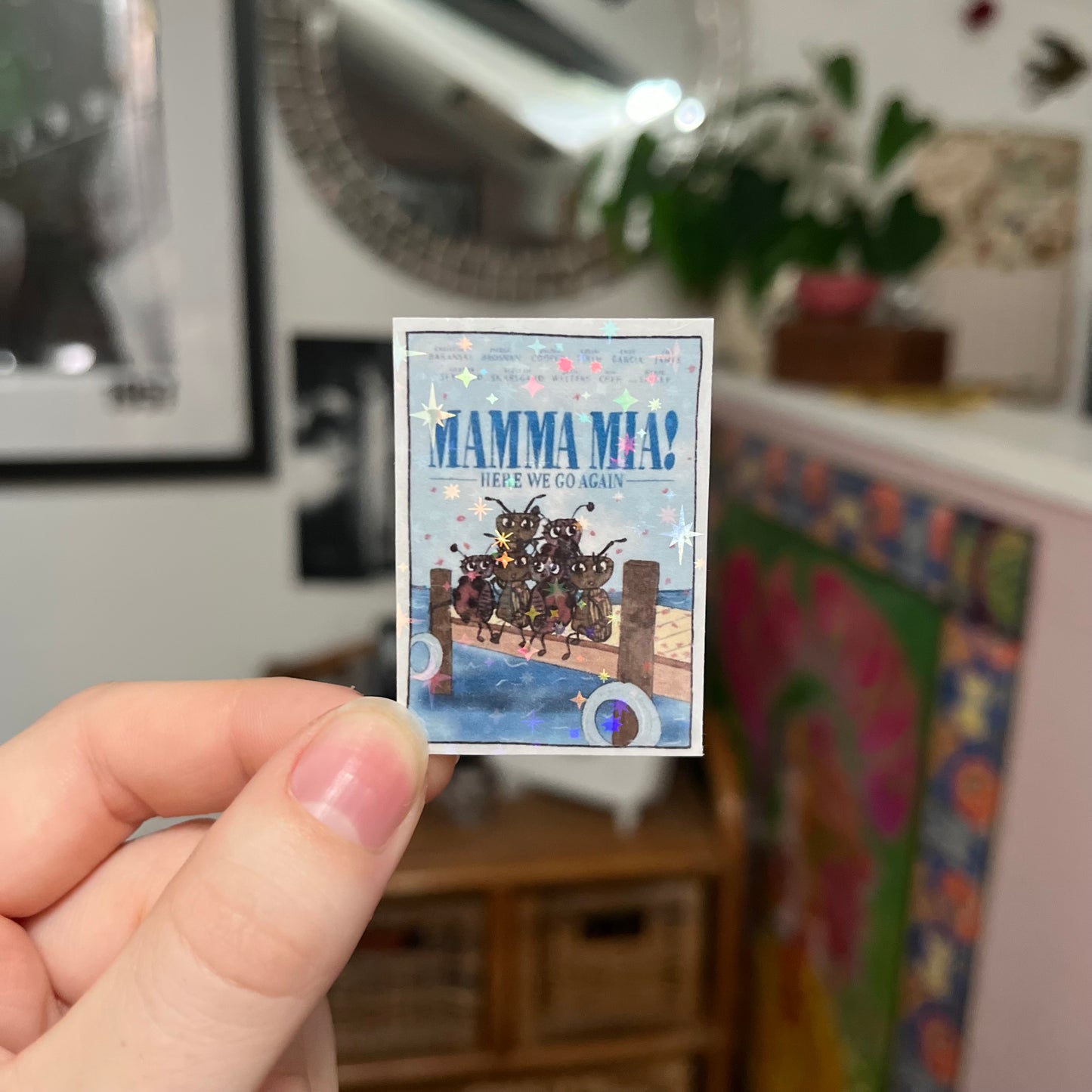 ‘mamma mia! here we go again’ sticker