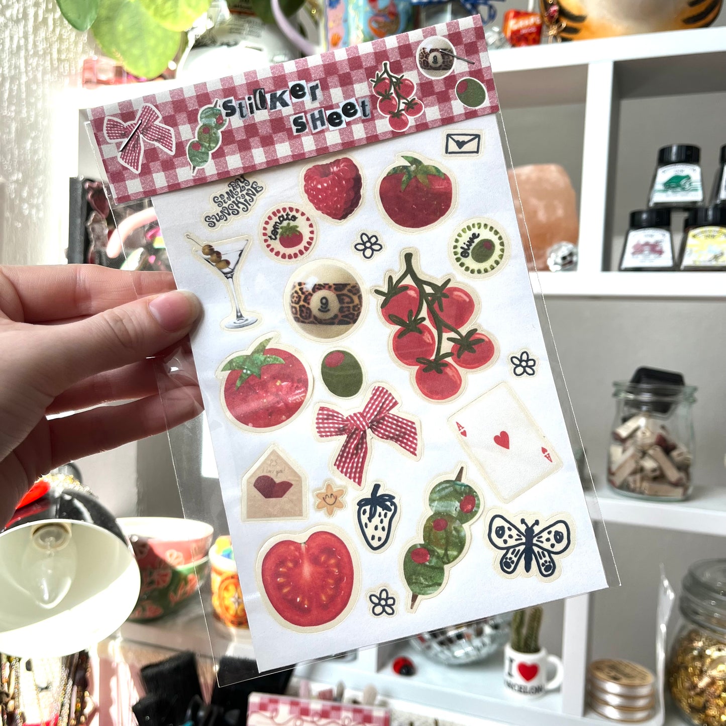 ‘dinner party’ sticker sheet