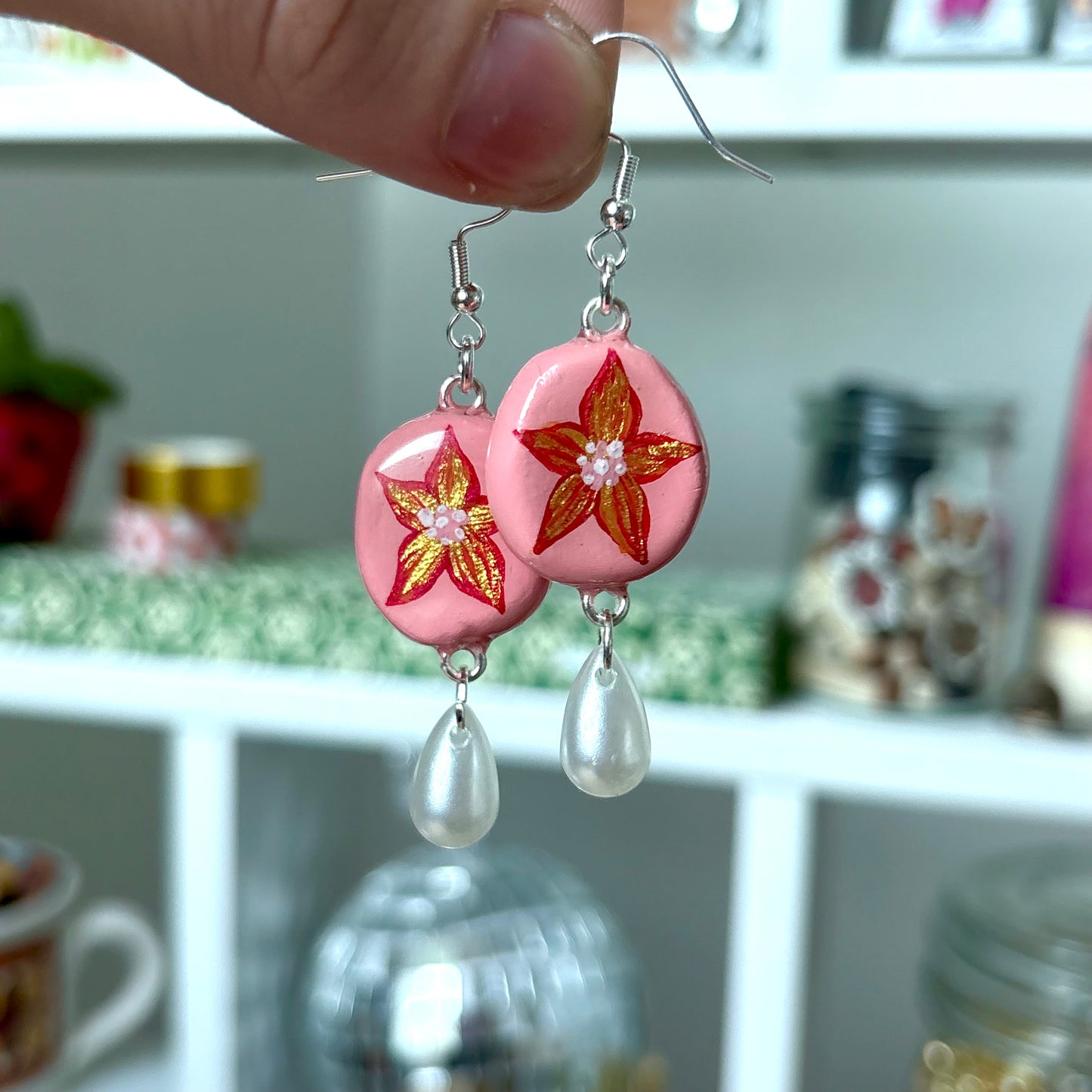 ‘clara’ clay earrings (silver)