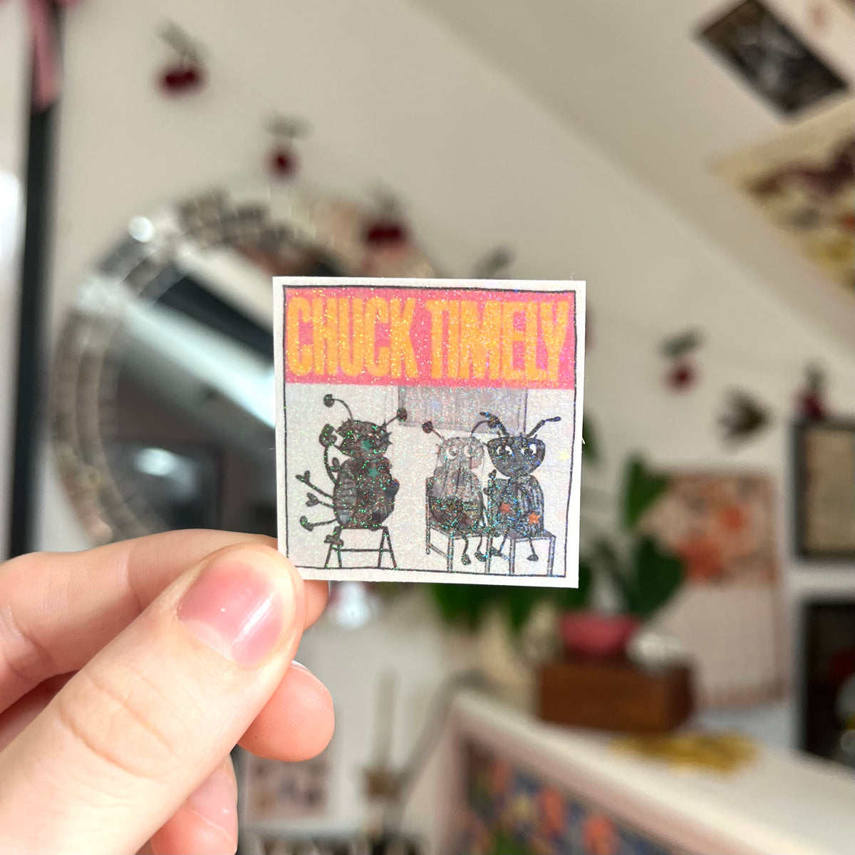 ‘chuck timely’ sticker