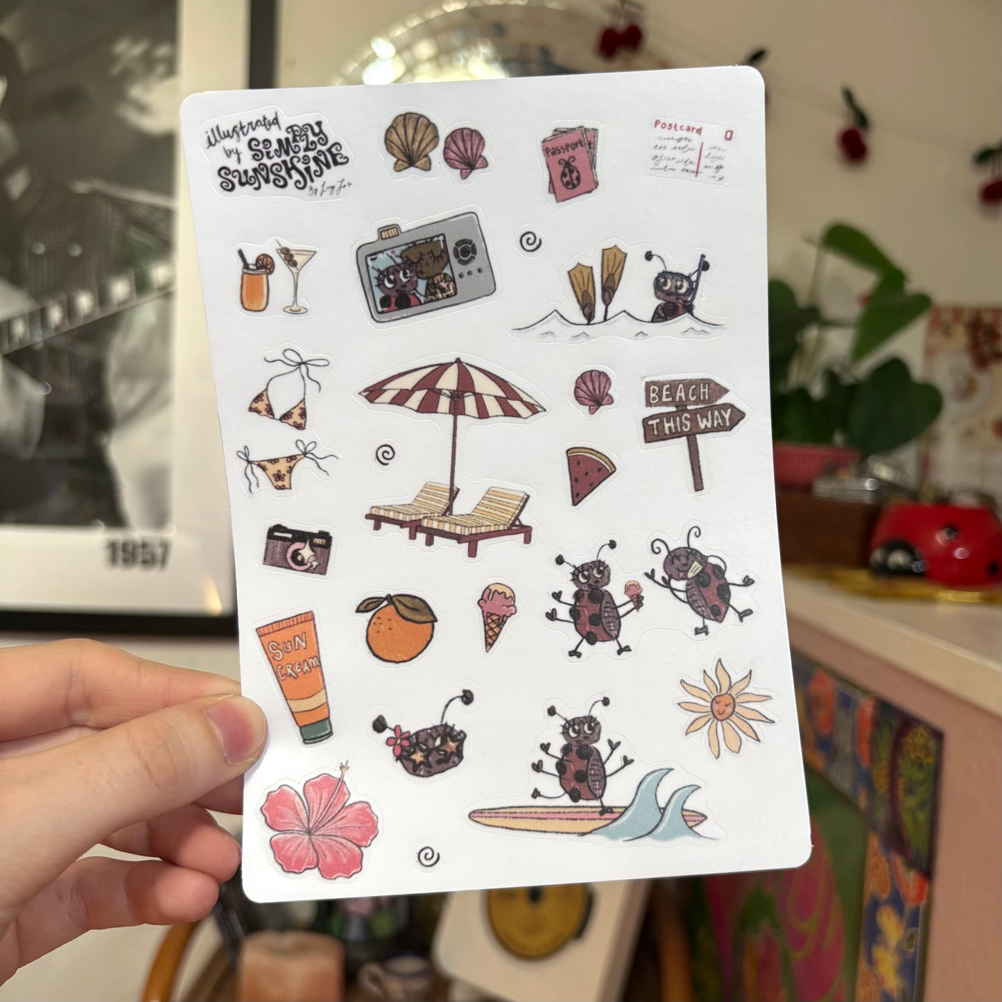 ‘summer’ sticker sheet