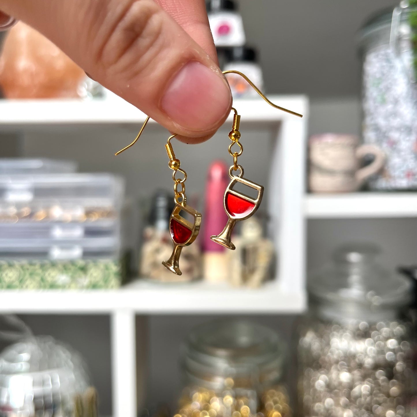 ‘red wine’ earrings