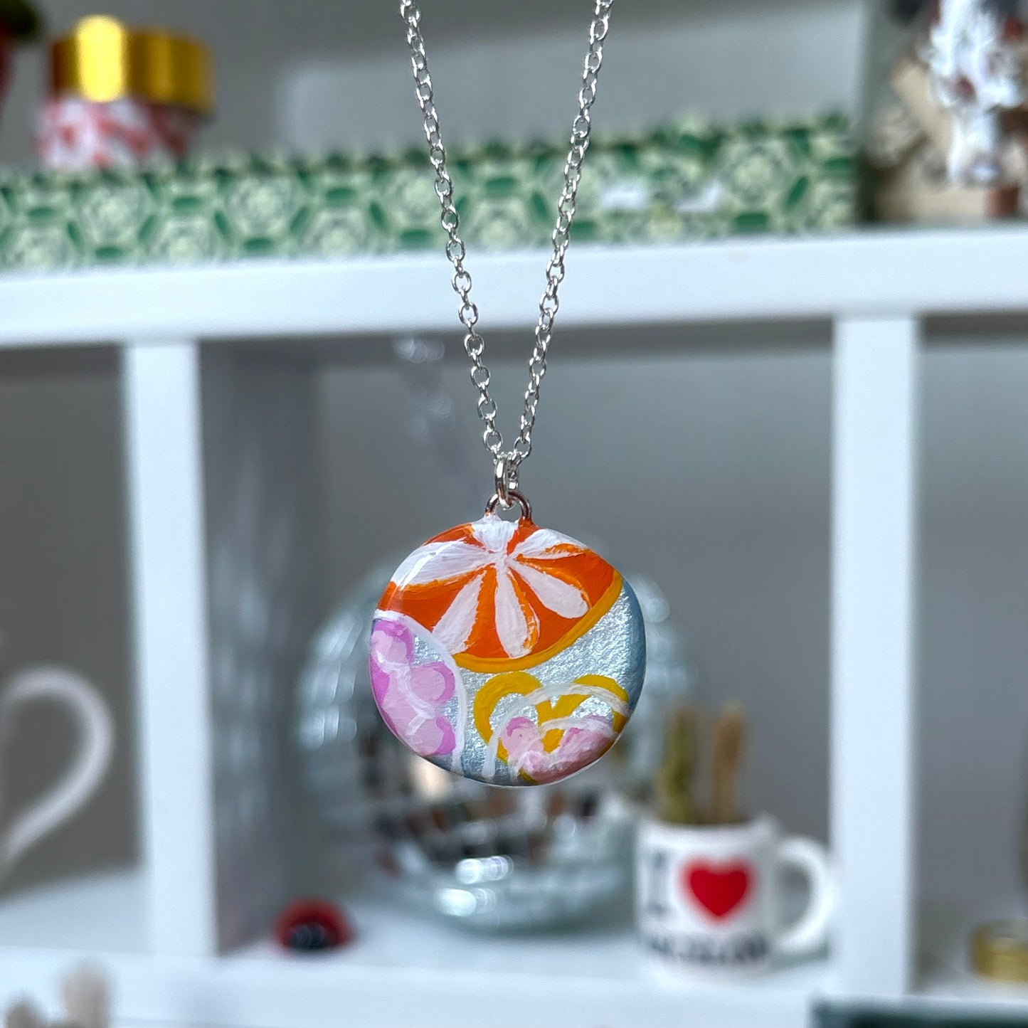 ‘klint’ clay necklace (silver)