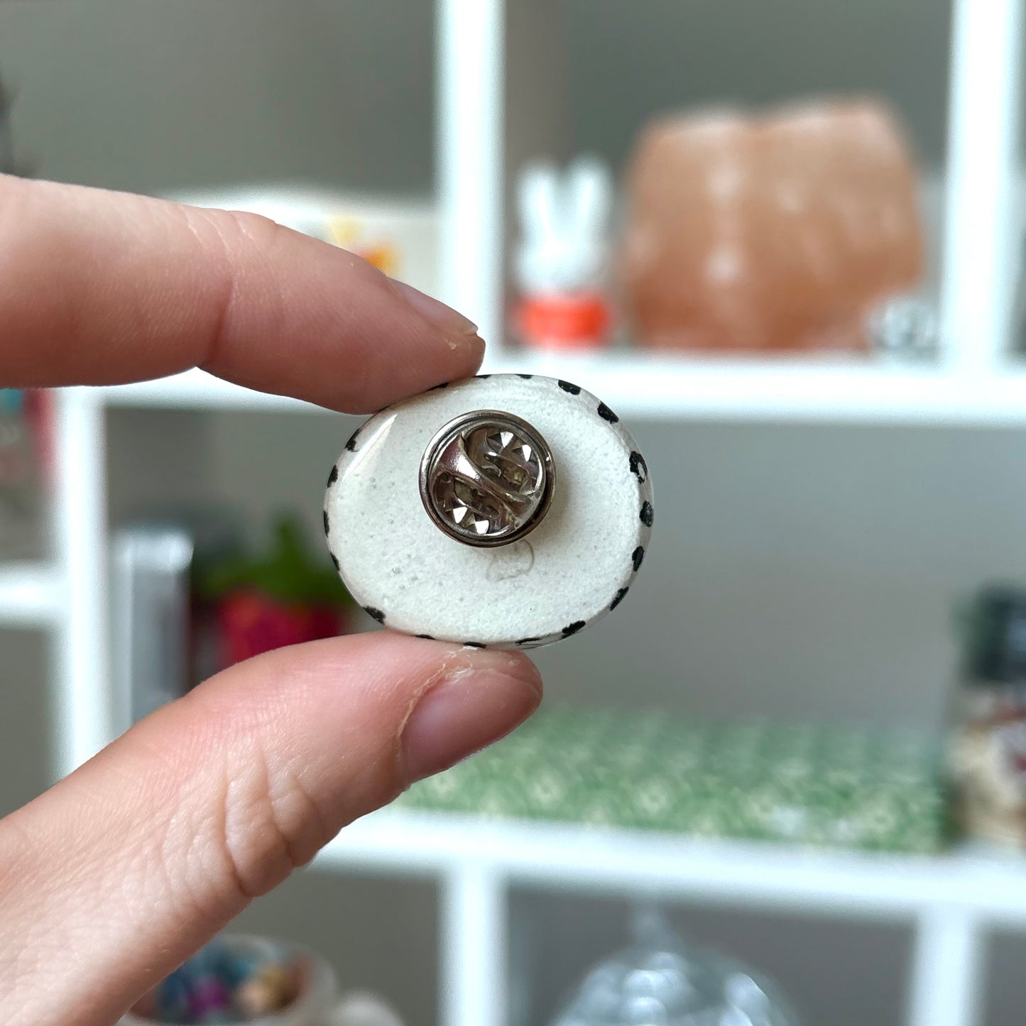 ‘lucky’ clay pin