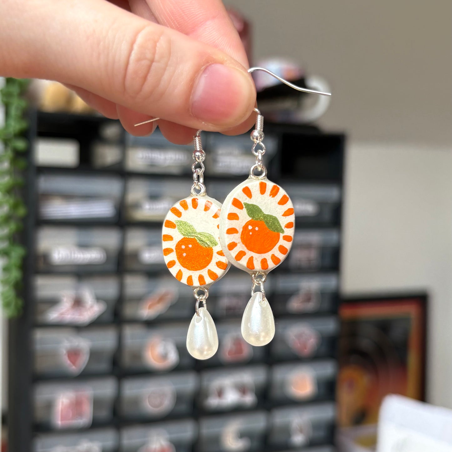 ‘orange’ earrings (silver)