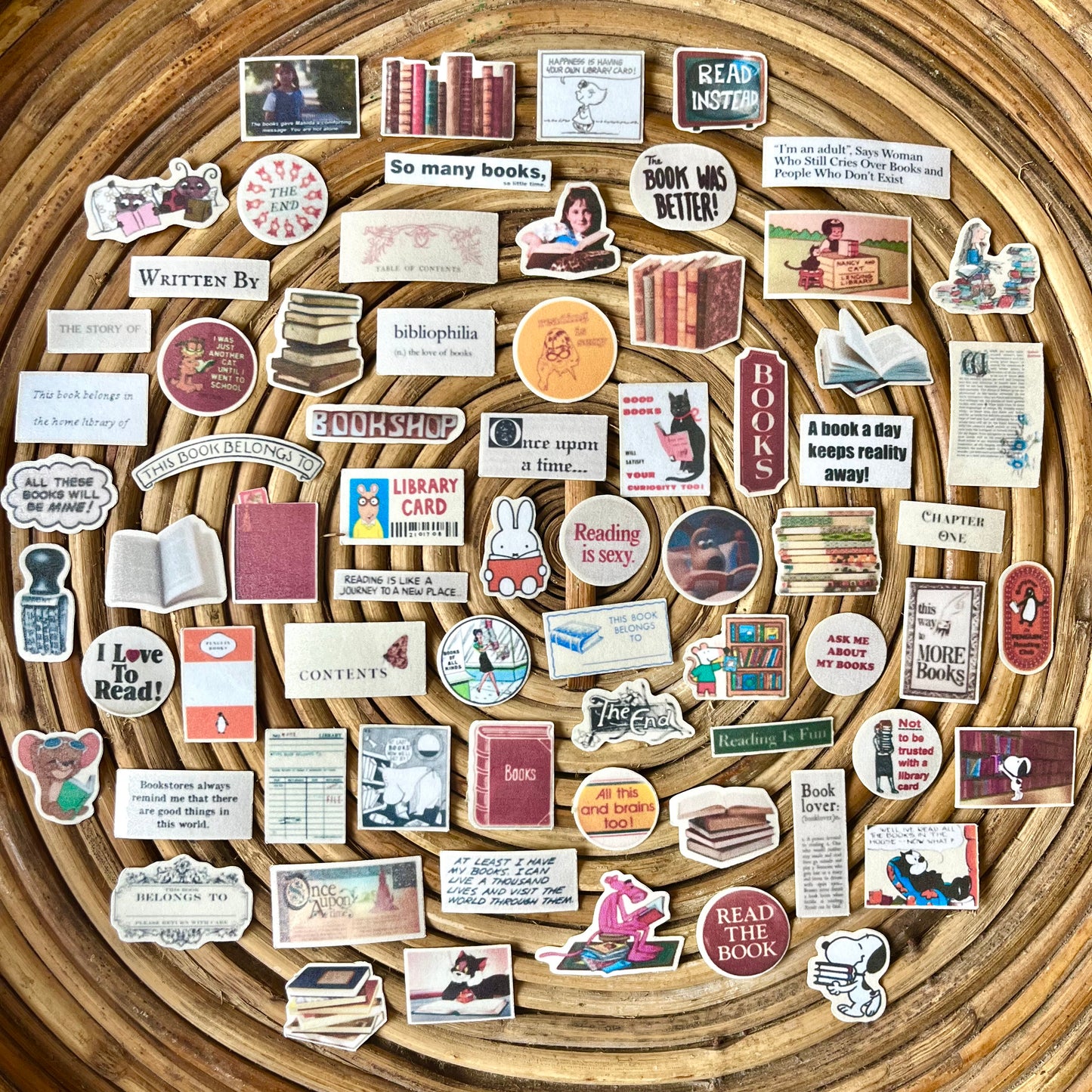 ‘books’ scrapbooking stickers