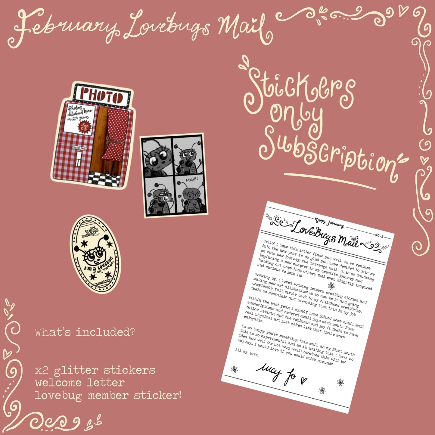 INCASE YOU MISSED IT: Lovebugs STICKER Mail no.1