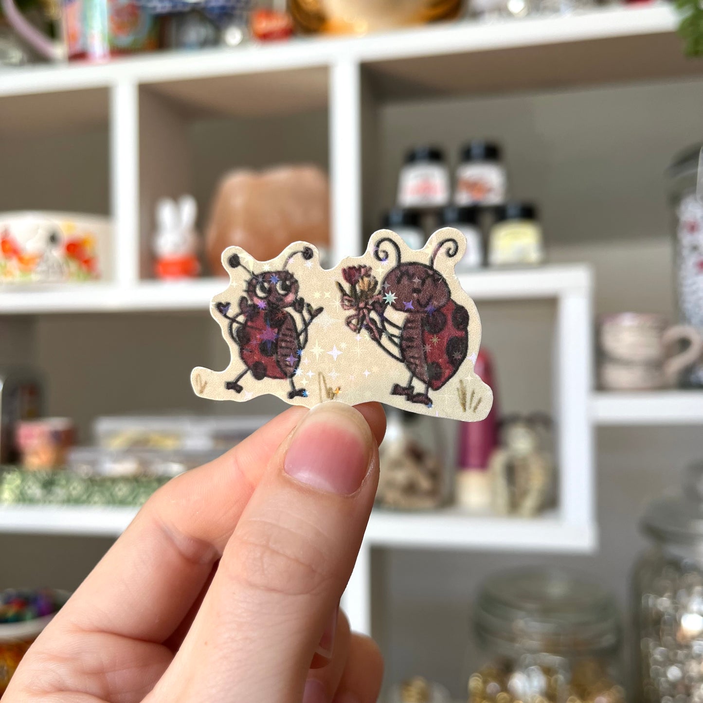 ‘flowers for you!’ sticker