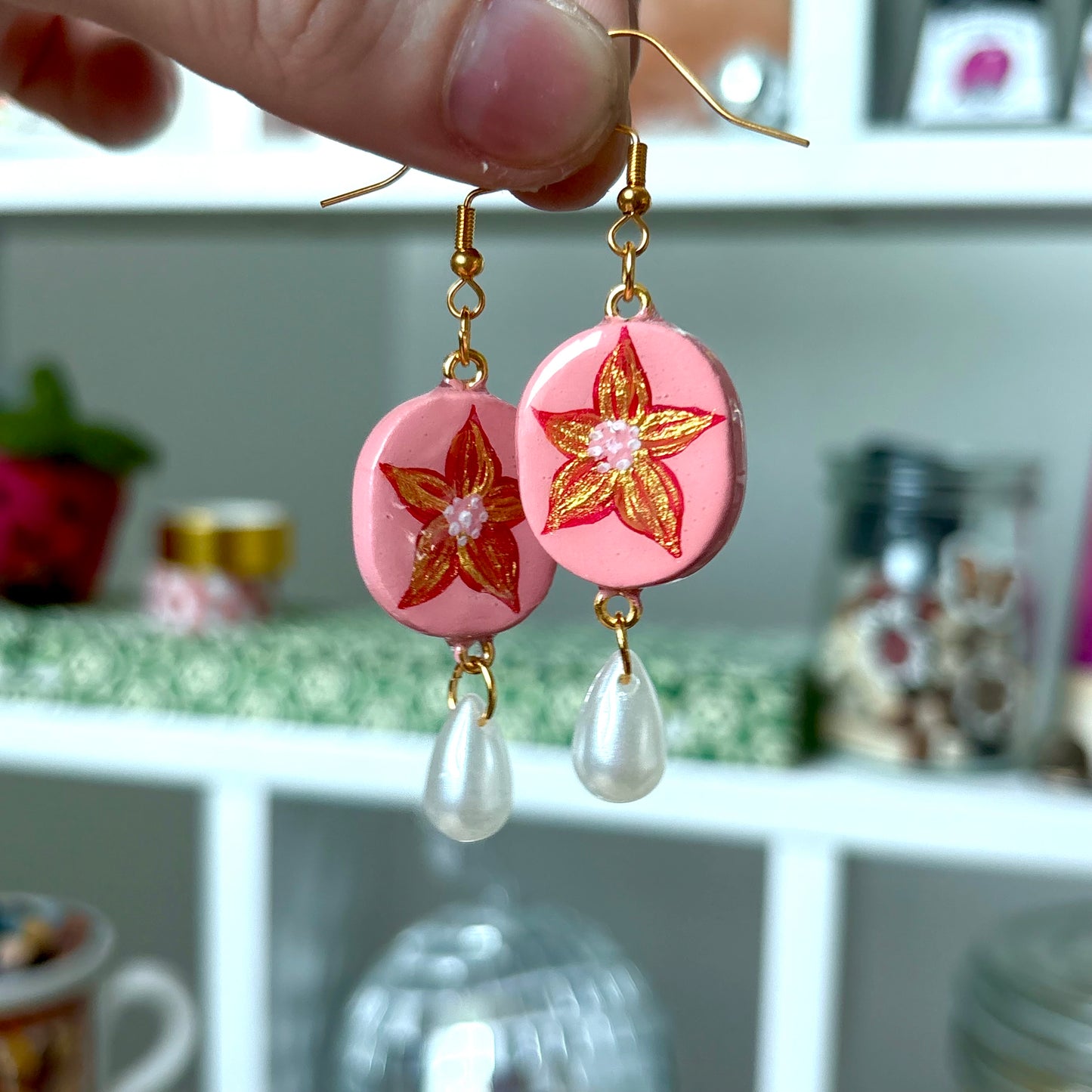 ‘clara’ clay earrings (gold)