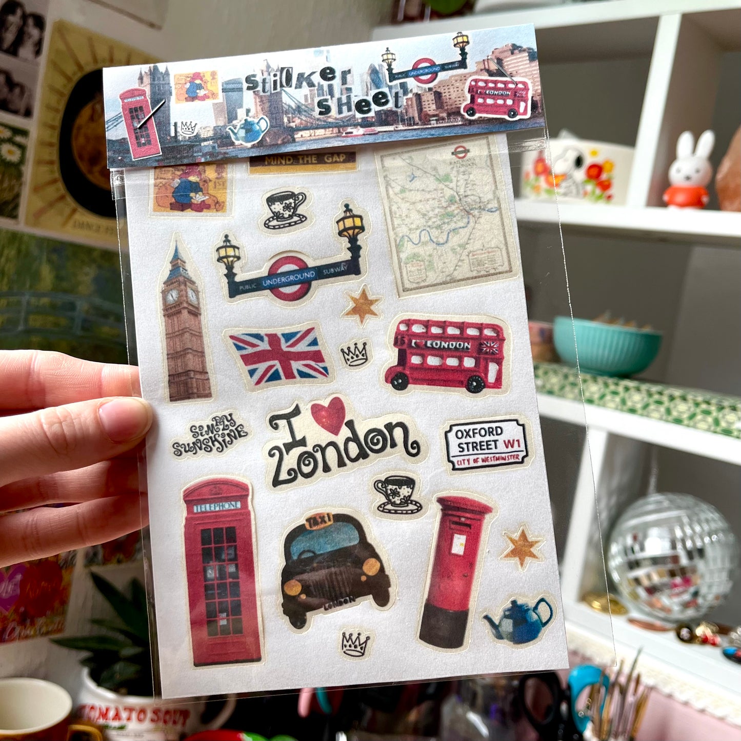 ‘with love, london’ sticker sheet