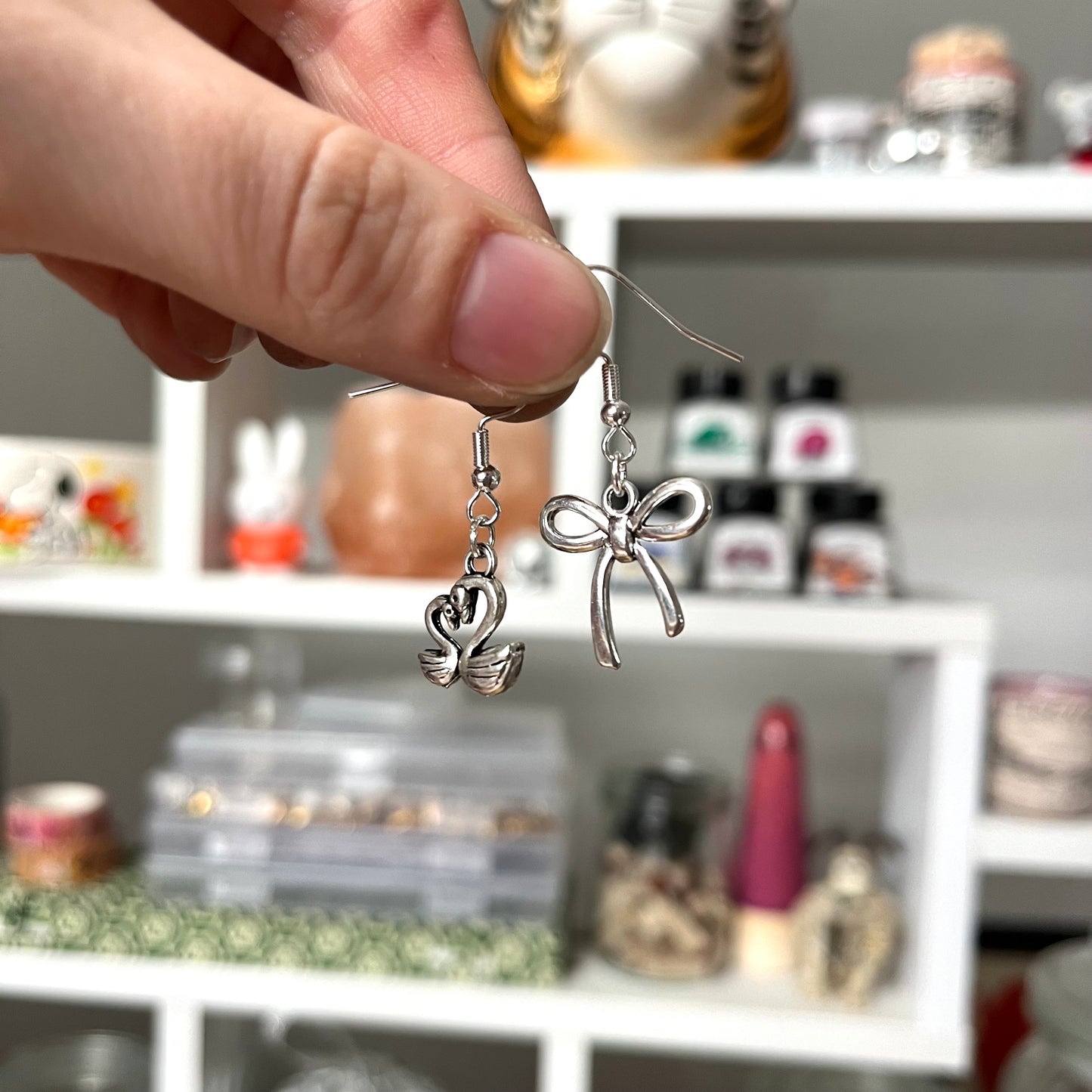 ‘swan’ earrings