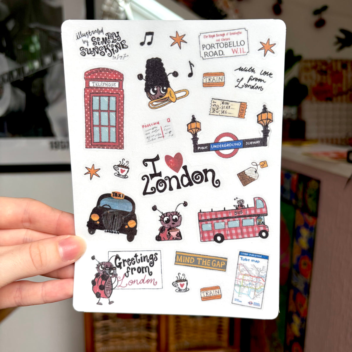 ‘with love, london’ sticker sheet