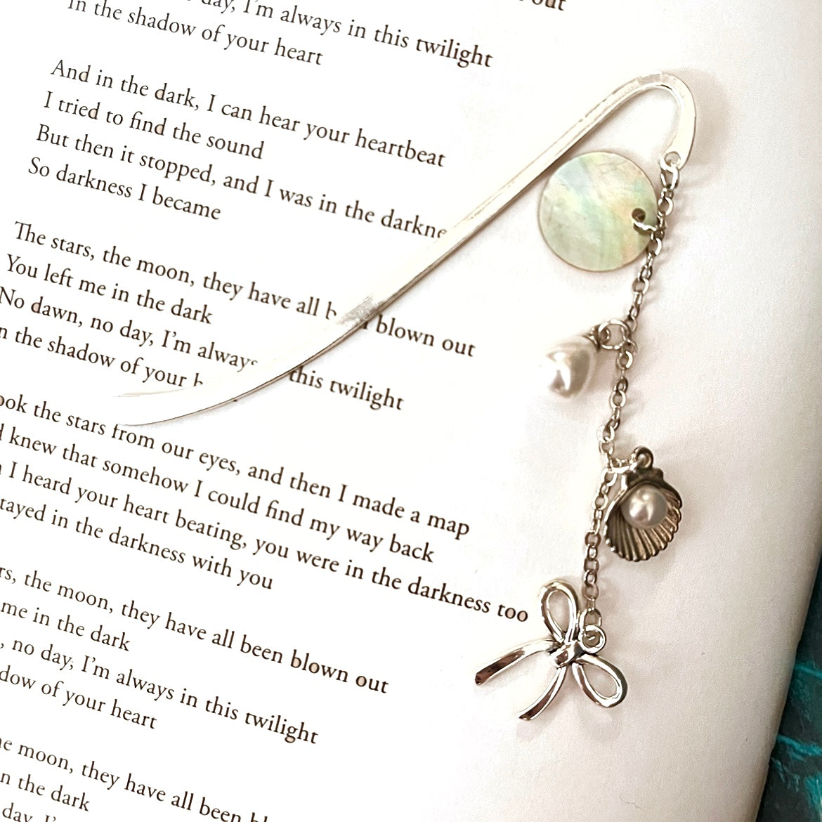 ‘seaside’ bookmark (silver)