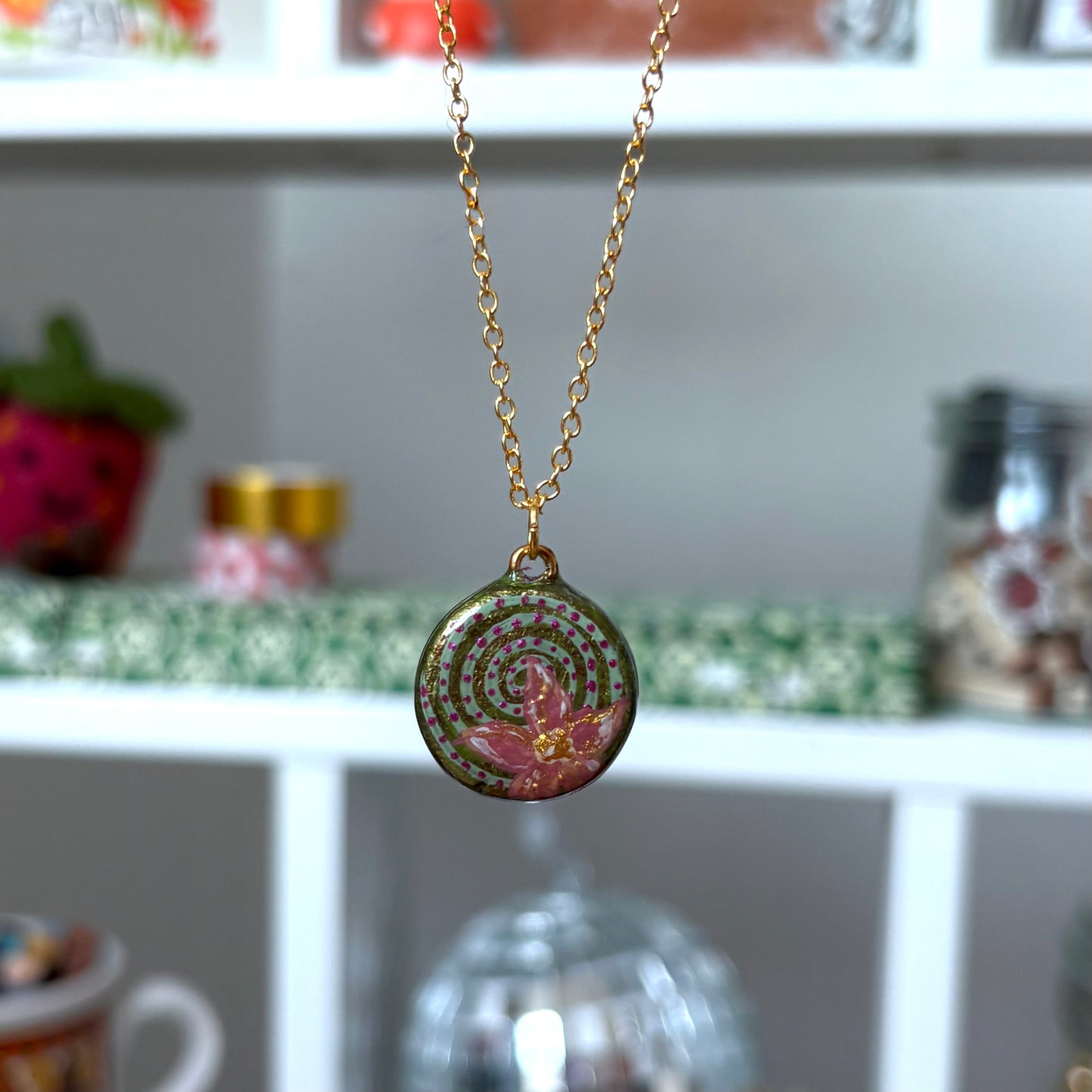 ‘willow’ clay necklace (gold)