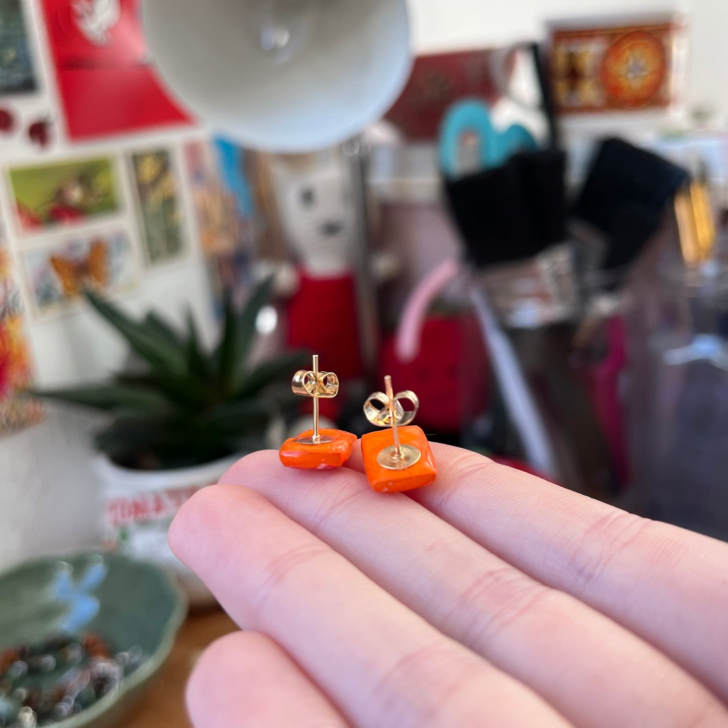 ‘fantastic mr fox’ stud earrings (gold)