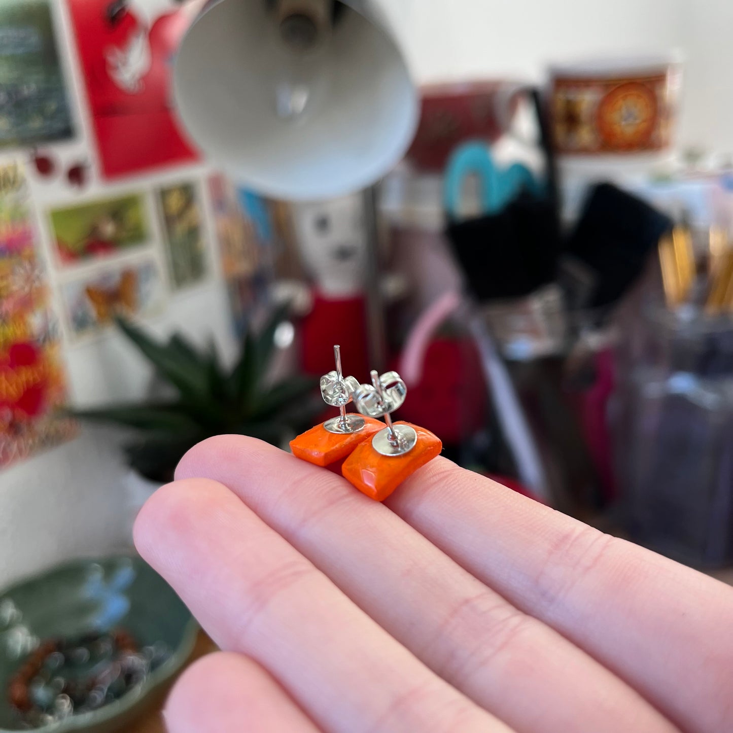 ‘fantastic mr fox’ stud earrings (silver)