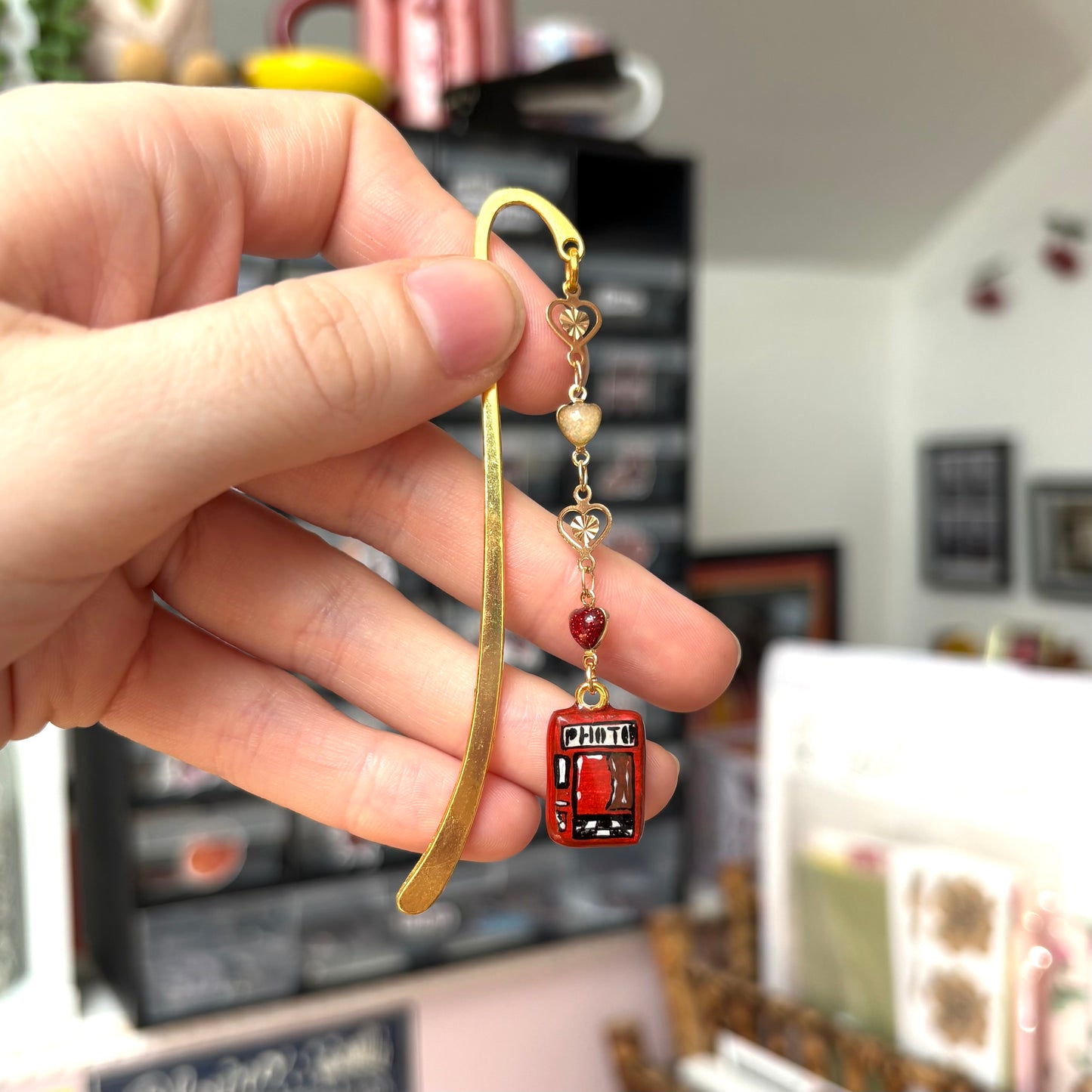 ‘photobooth’ charm bookmark (gold, no.1)