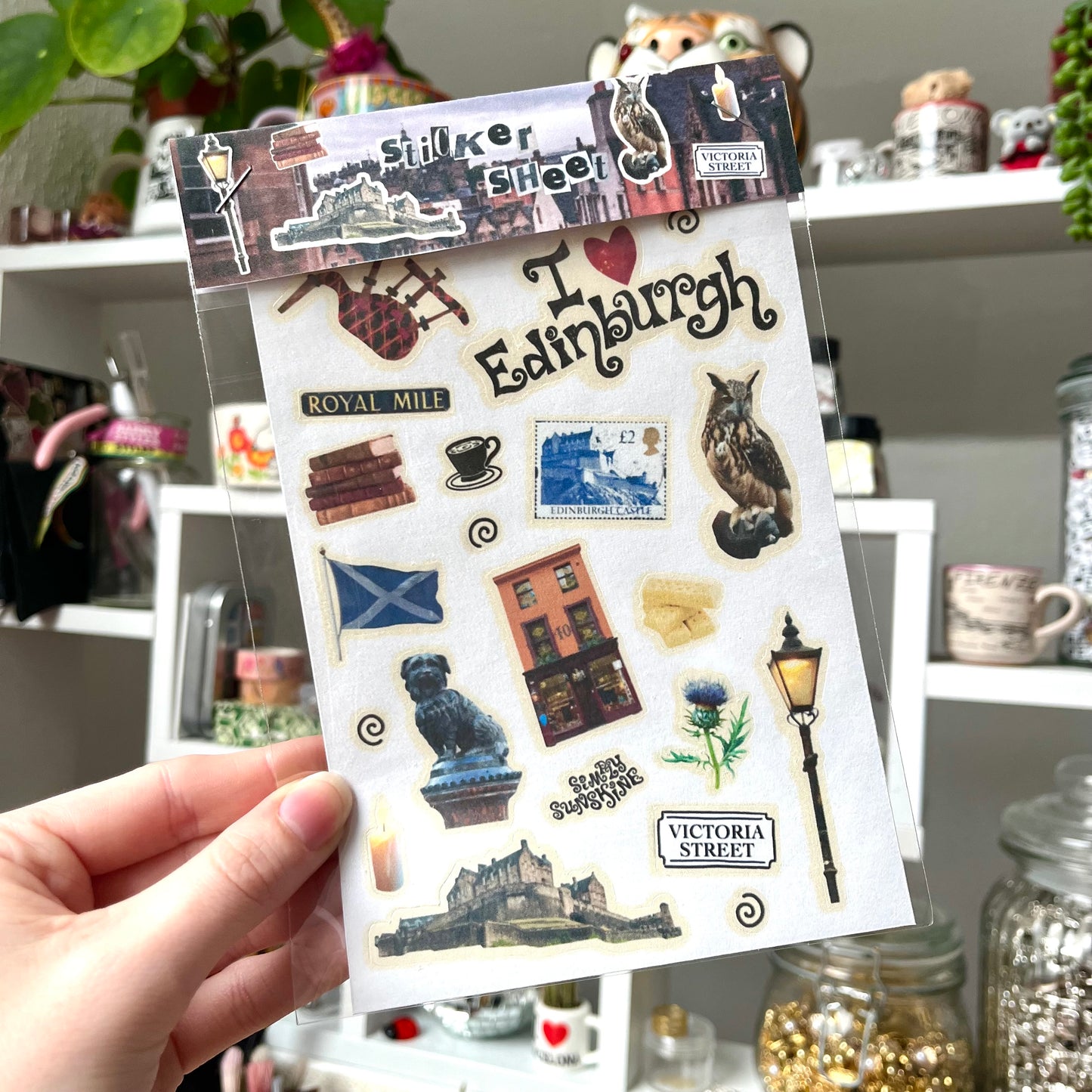 ‘with love, edinburgh’ sticker sheet