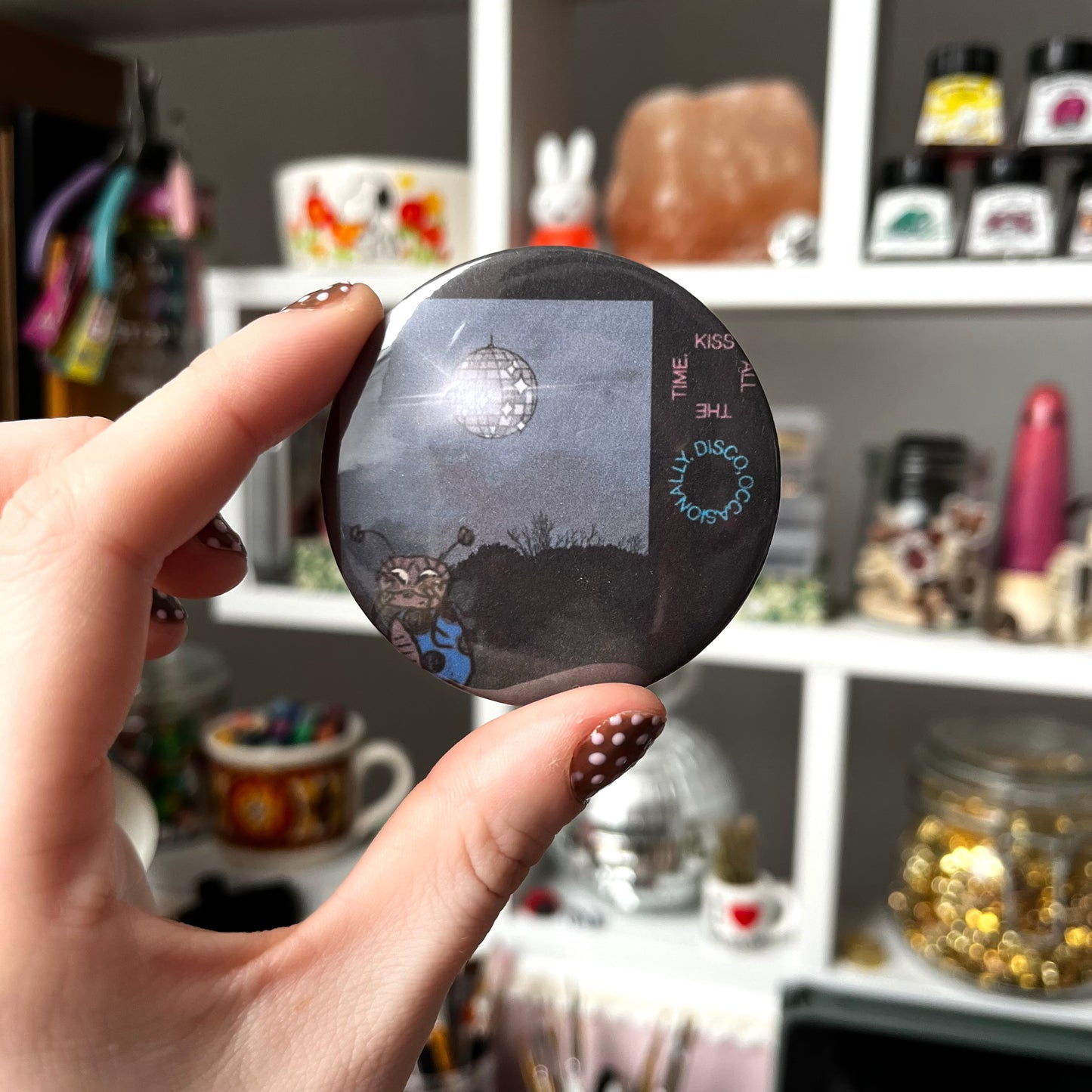 disco, occasionally’ badge