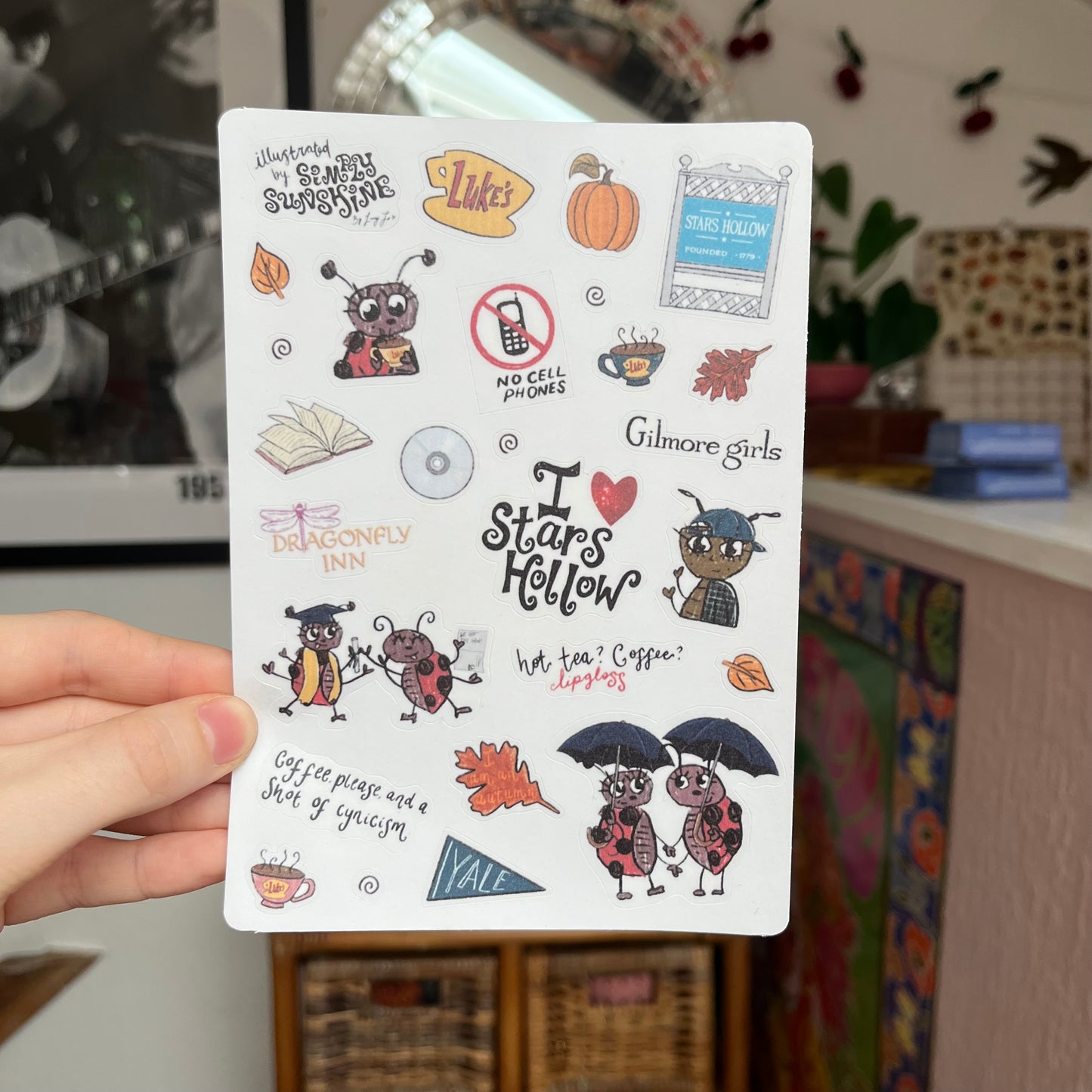 ‘gilmore girls’ sticker sheet