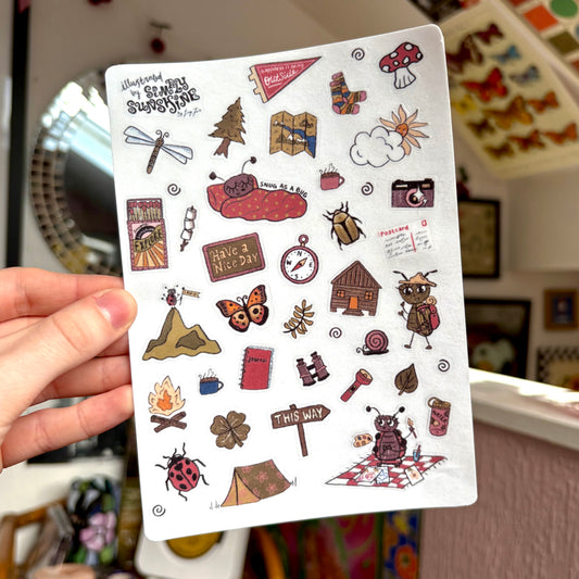 ‘outdoors’ sticker sheet