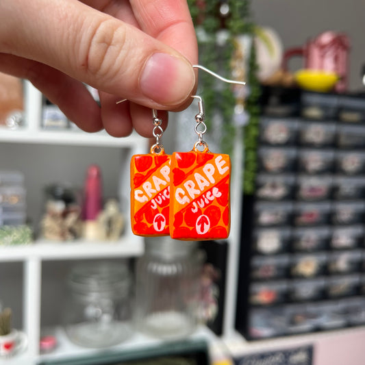 ‘grape juice’ earrings (silver)