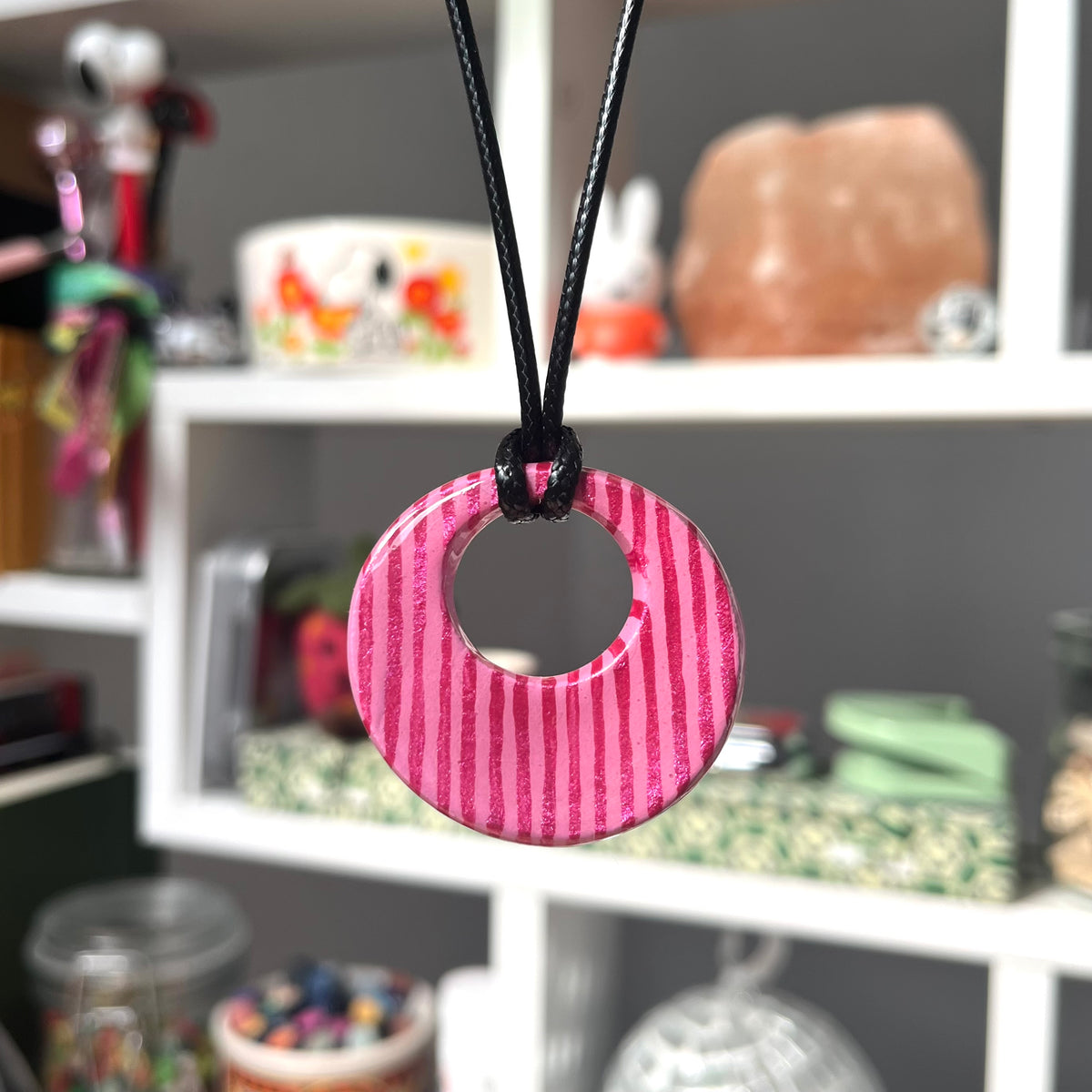 ‘stripes’ clay necklace (no.2)