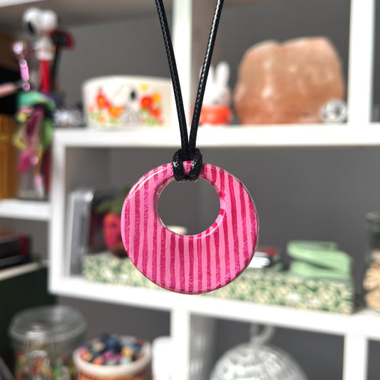 ‘stripes’ clay necklace (no.2)