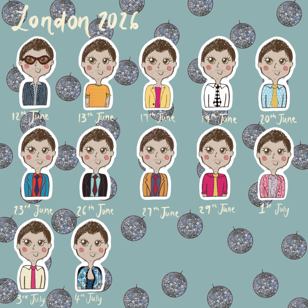 ‘together together ‘26’ LONDON stickers