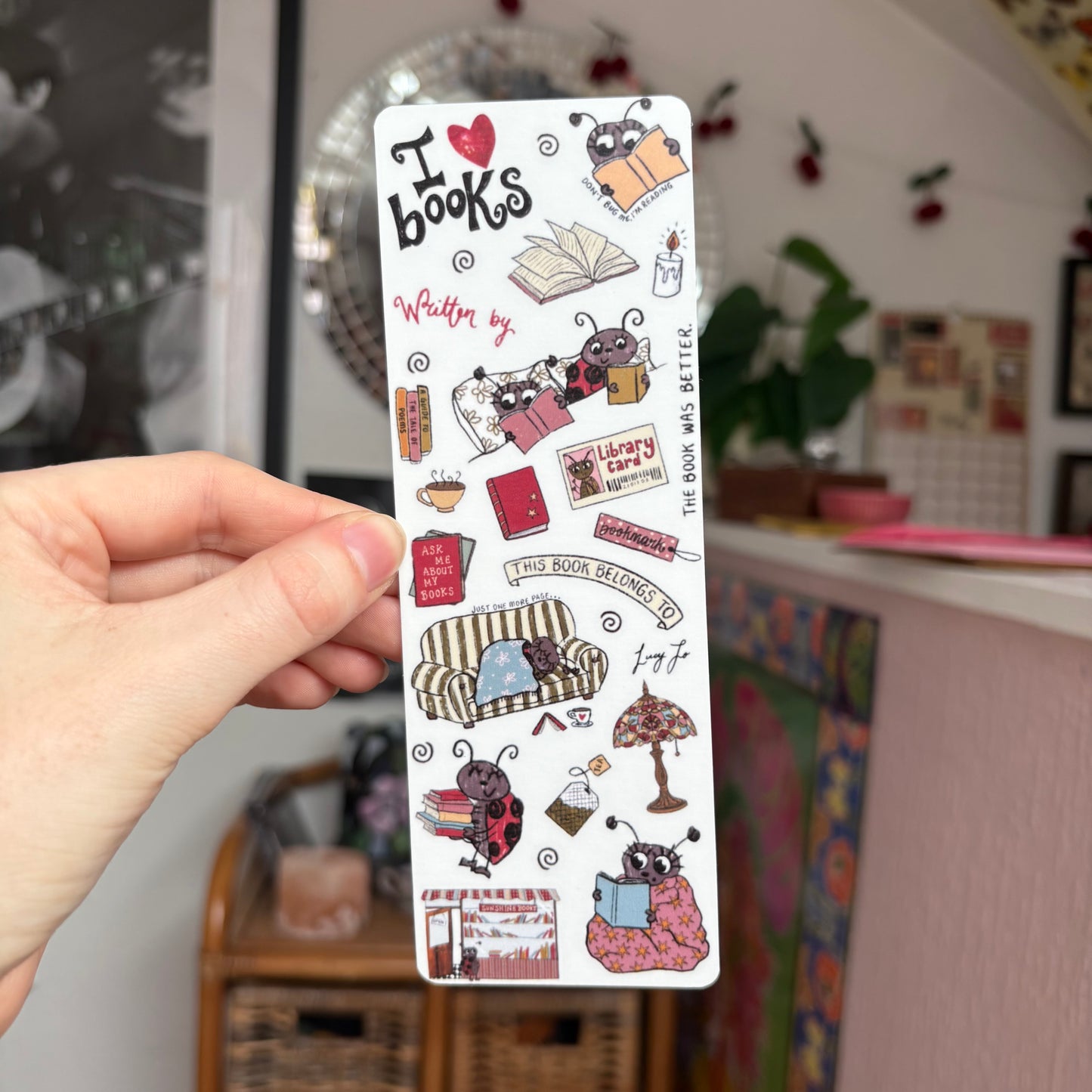 ‘i love books’ bookmark