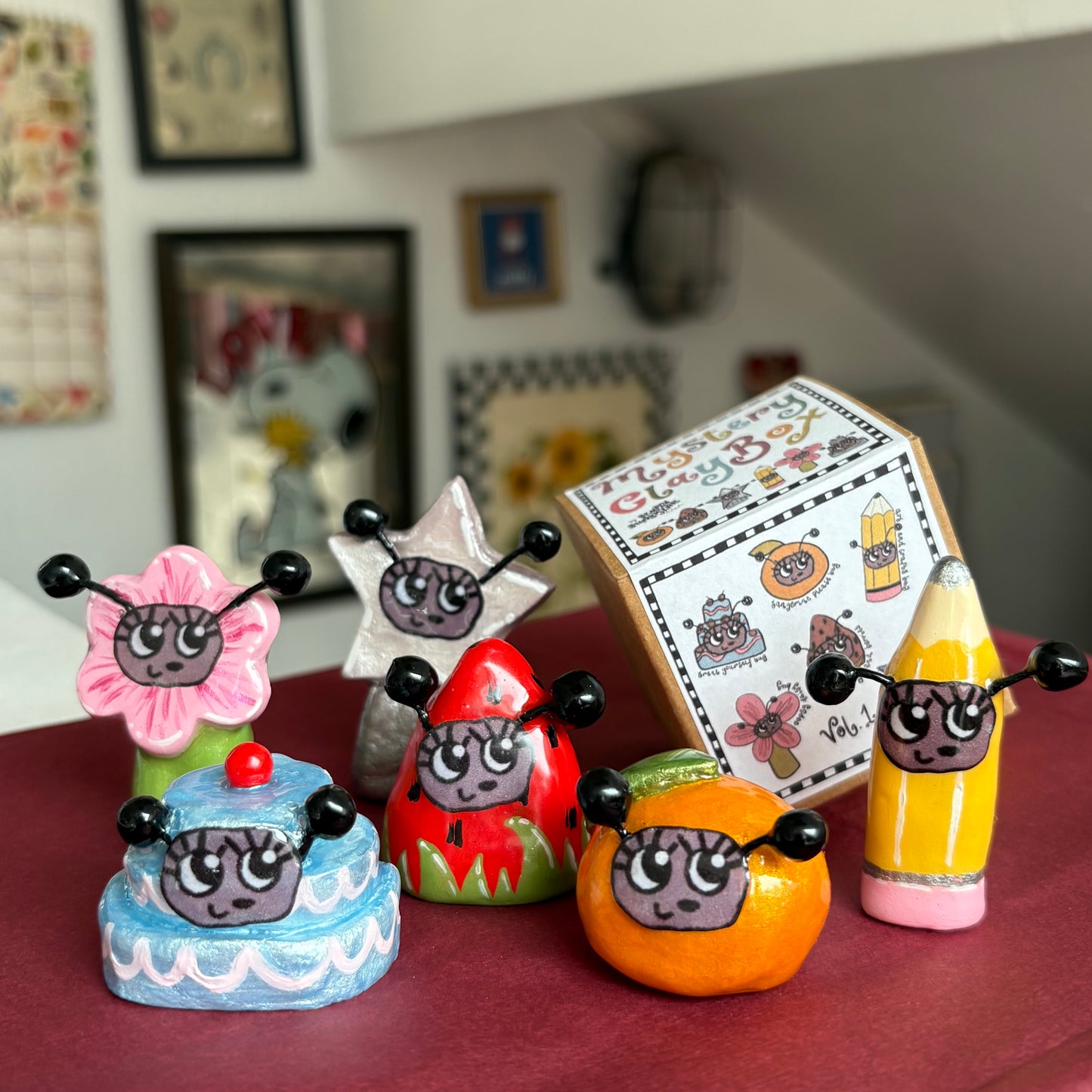 Mystery clay figurine box