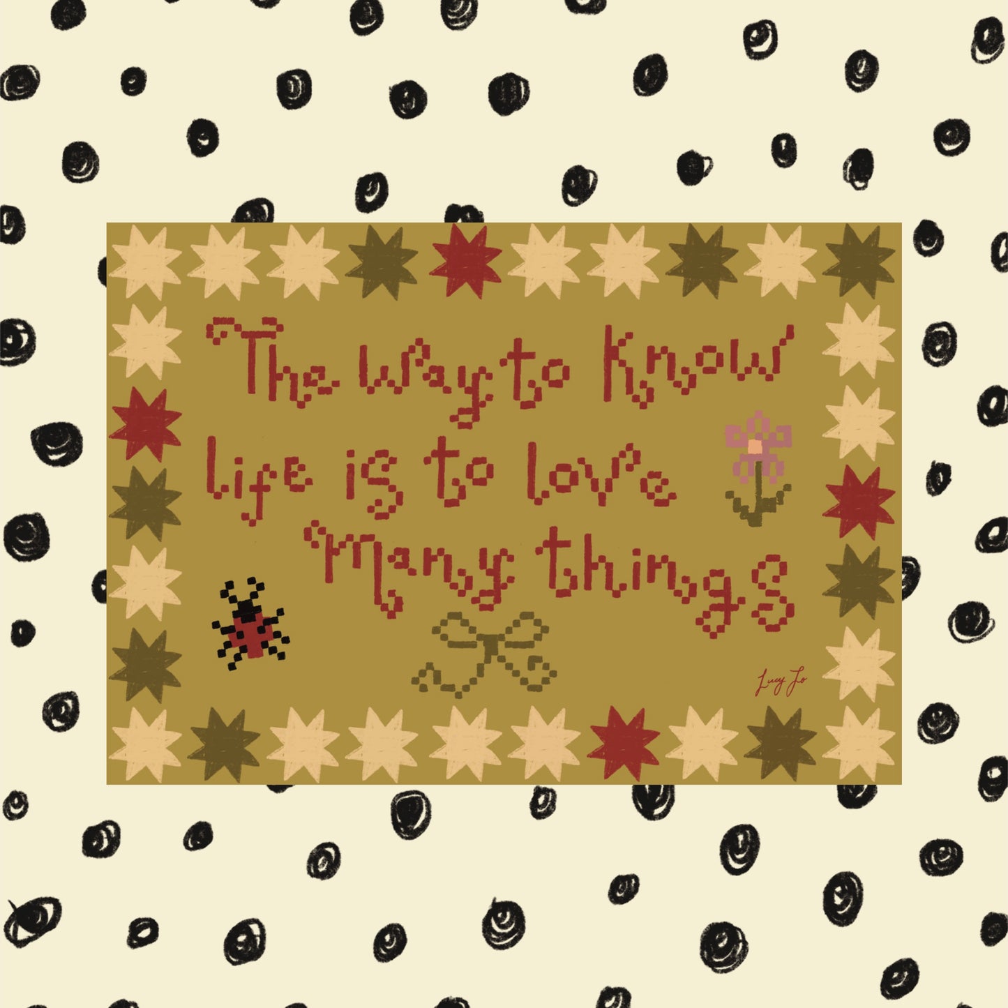 ‘love many things’ print (green)