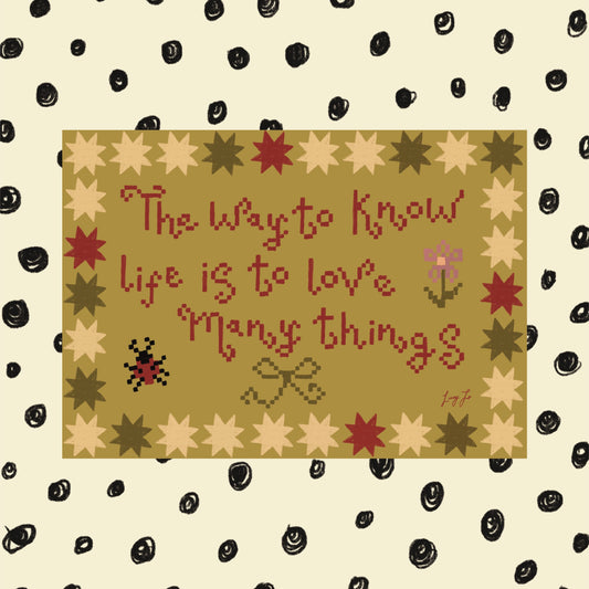 ‘love many things’ print (green)