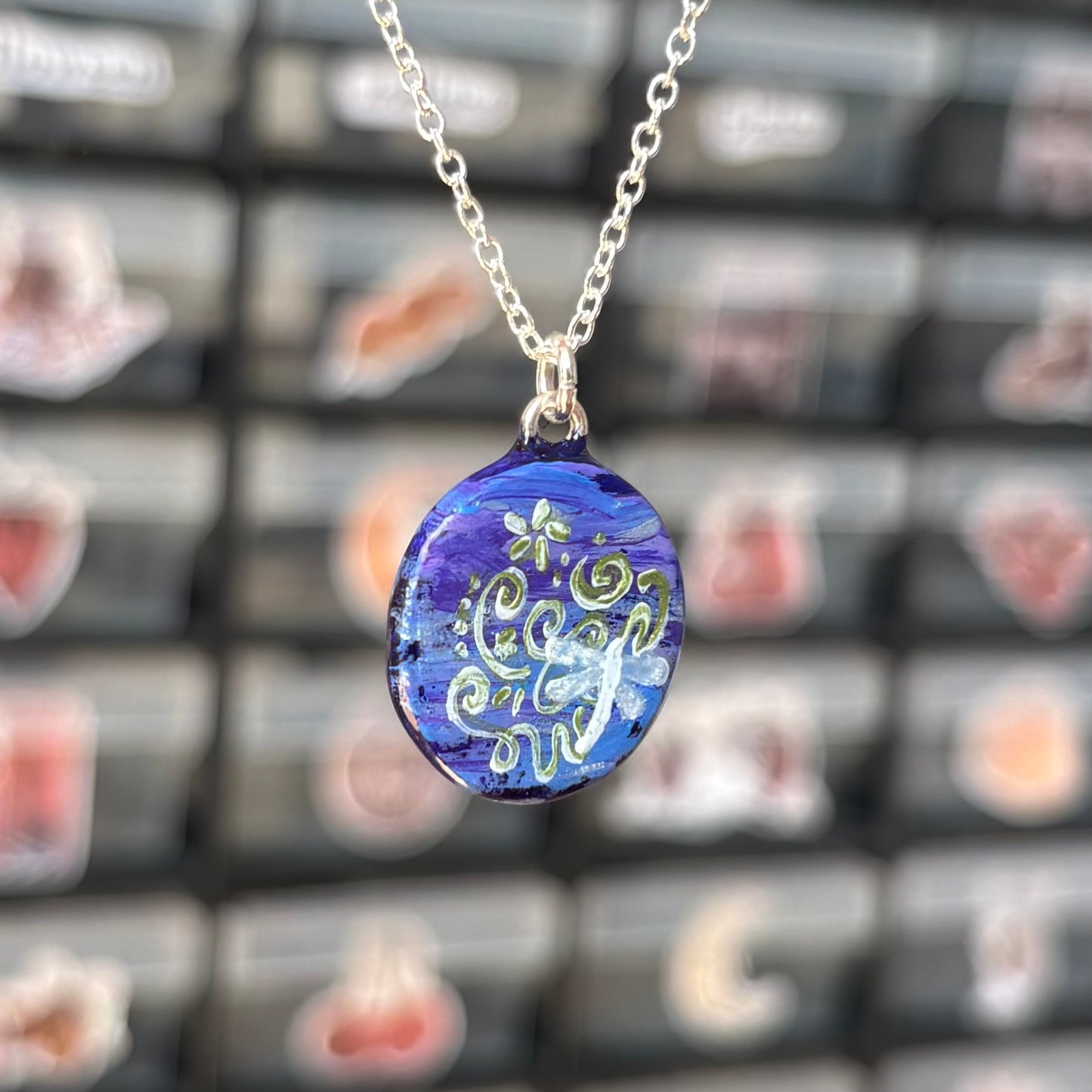 ‘whimsy’ clay necklace (silver)