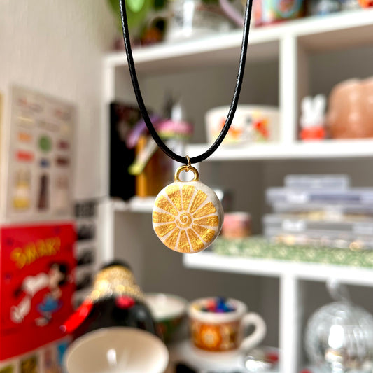 ‘honey’ clay necklace