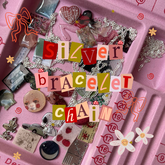 SILVER BRACELET CHAIN for custom charms