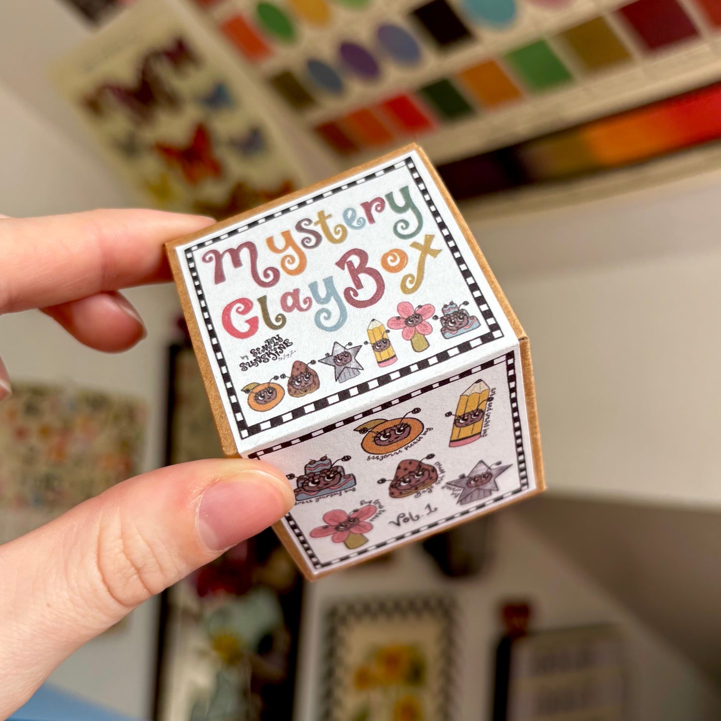 Mystery clay figurine box