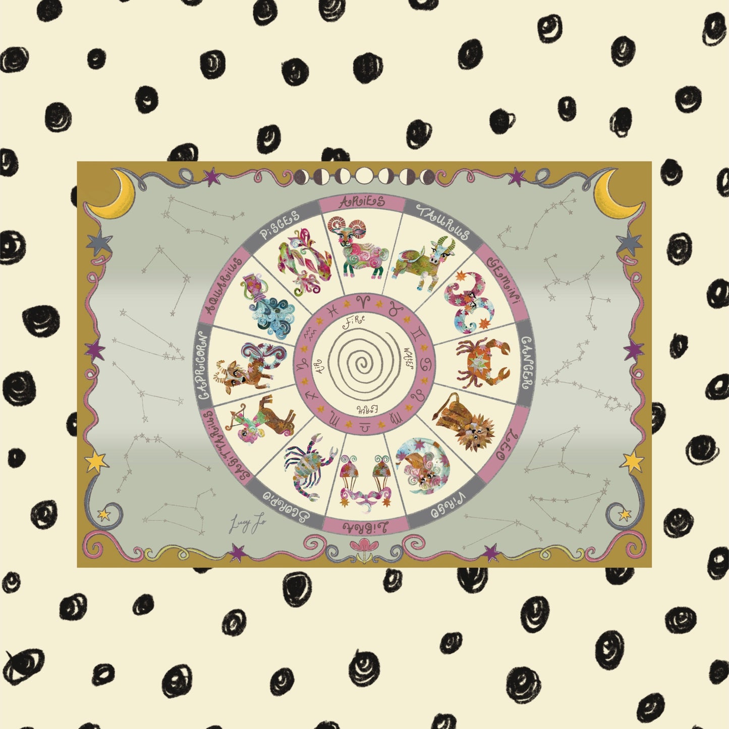 ‘the zodiac wheel’ print