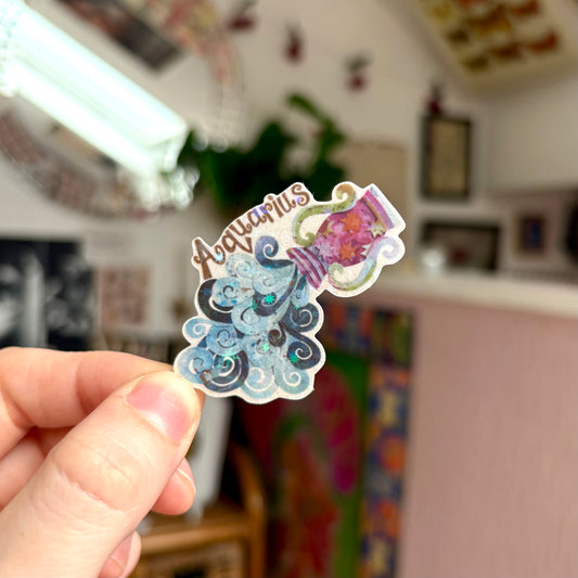 ‘aquarius’ zodiac sticker
