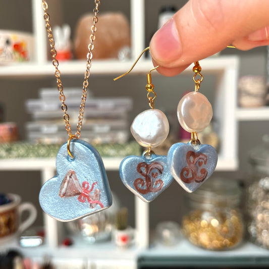 ‘sabrina’ necklace and earrings set (gold)