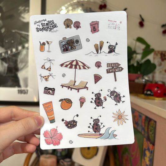 ‘summer’ sticker sheet