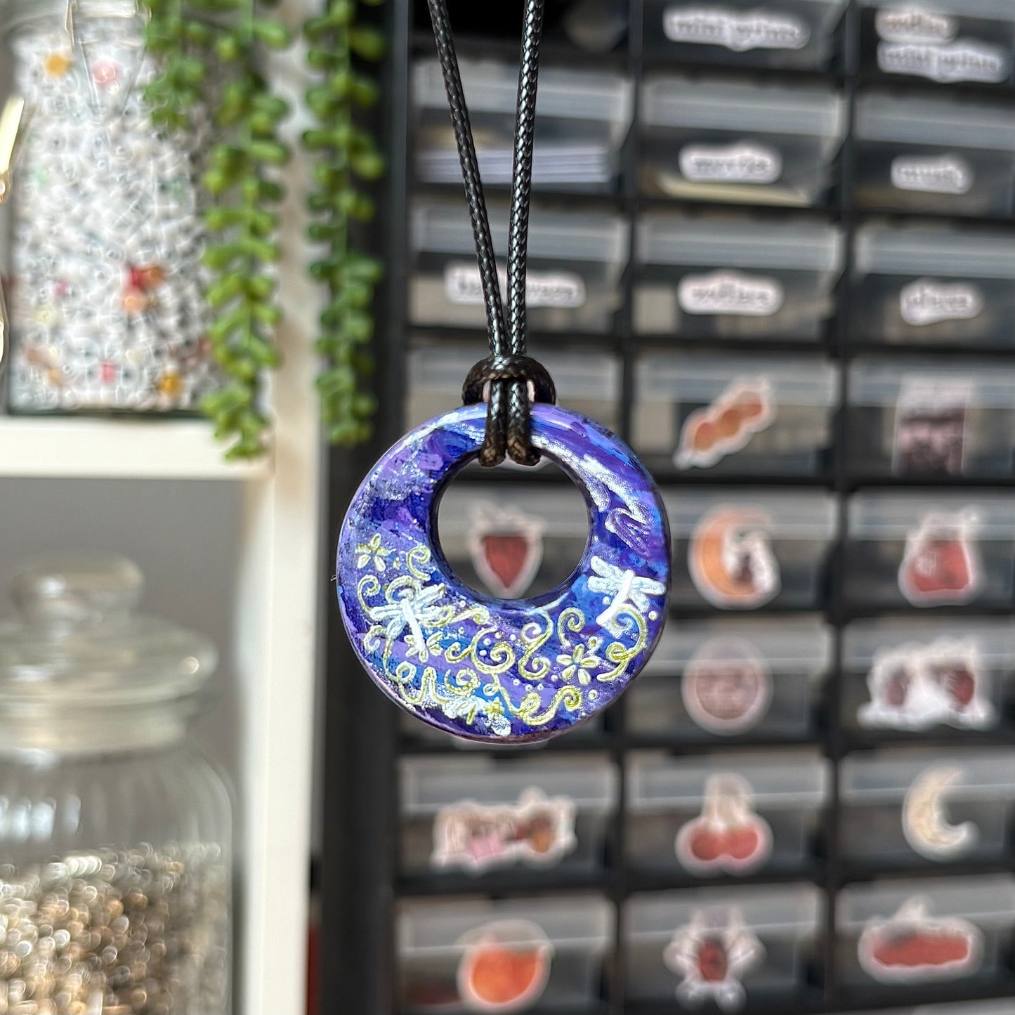 ‘under the stars’ clay necklace