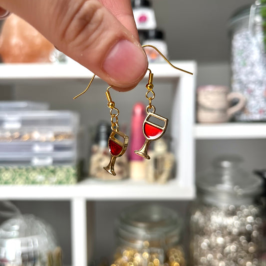 ‘red wine’ earrings