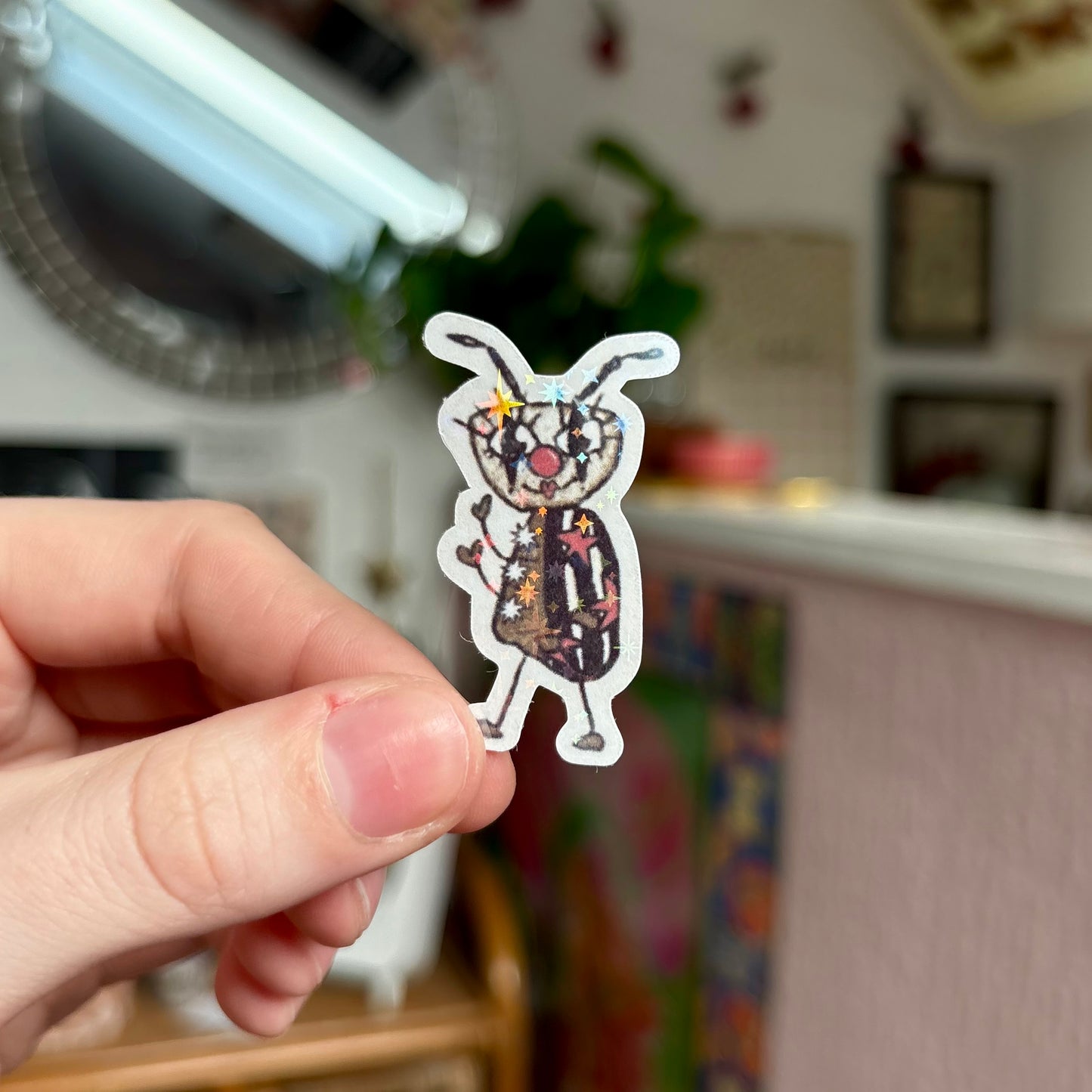 ‘bug clown’ sticker