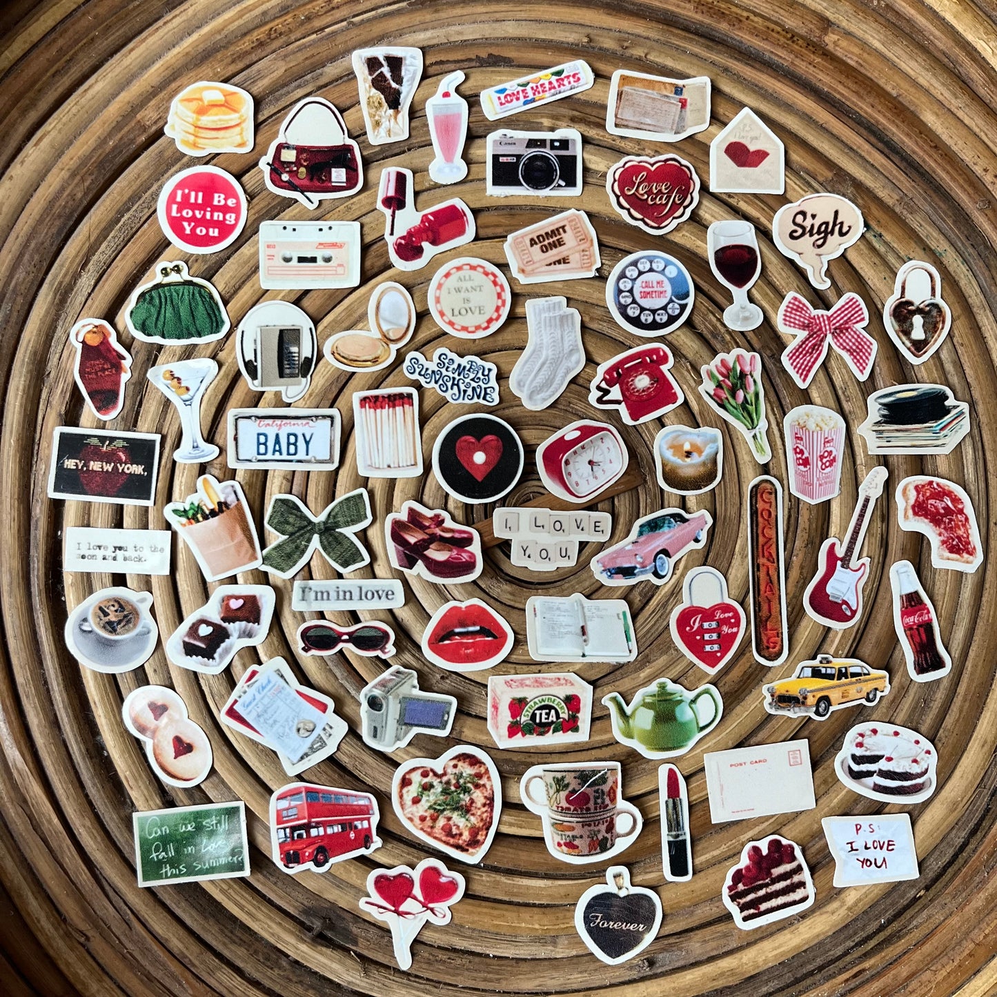 ‘rom com scrapbooking’ stickers